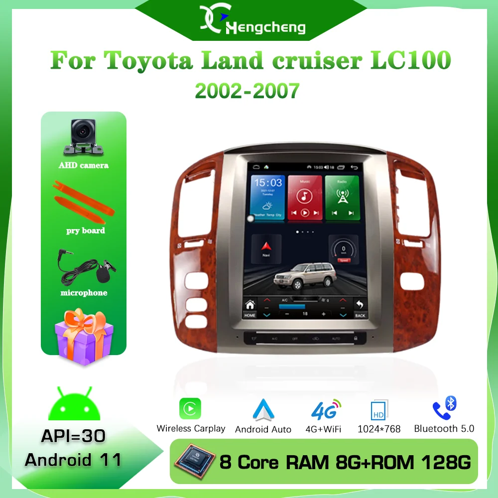 

Android11 для Toyota Land Cruiser LC100, Lexus LX470 2002-2007, автомобильный мультимедийный плеер, GPS-навигация, радио, 8-ядерный Carplay, 4G, Wi-Fi