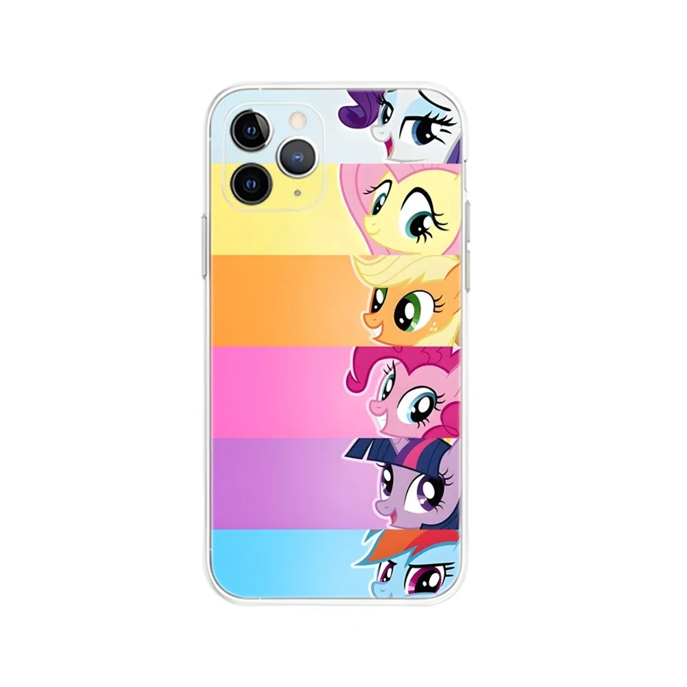 My L-Little Rainbow PonyS Phone Case For iPhone 16 15 14 13 12 Mini 11 Pro Max Plus X XR XS 8 SE 2020 Transparent Cover