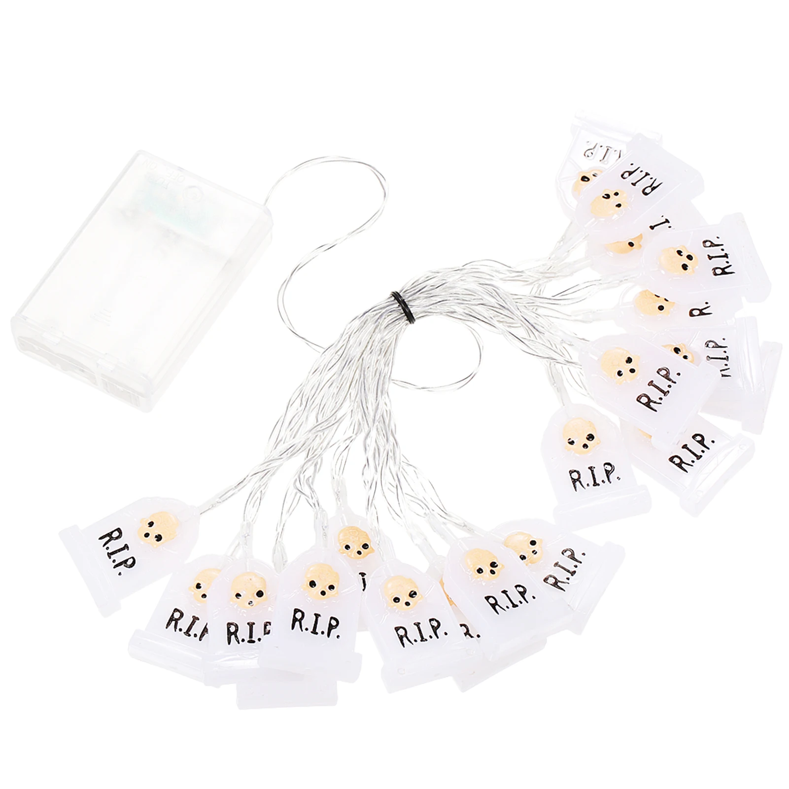 

Halloween Tombstone String Lights 20PCS Graveyard Tombstone LED Light String for Outdoor Indoor Halloween Party Decorations