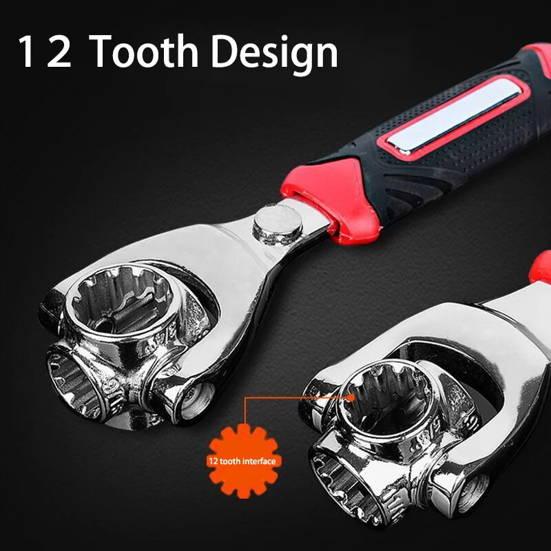 Универсальный комбинированный ключ 8 в 1 360 градусов двенадцать углов вращающаяся