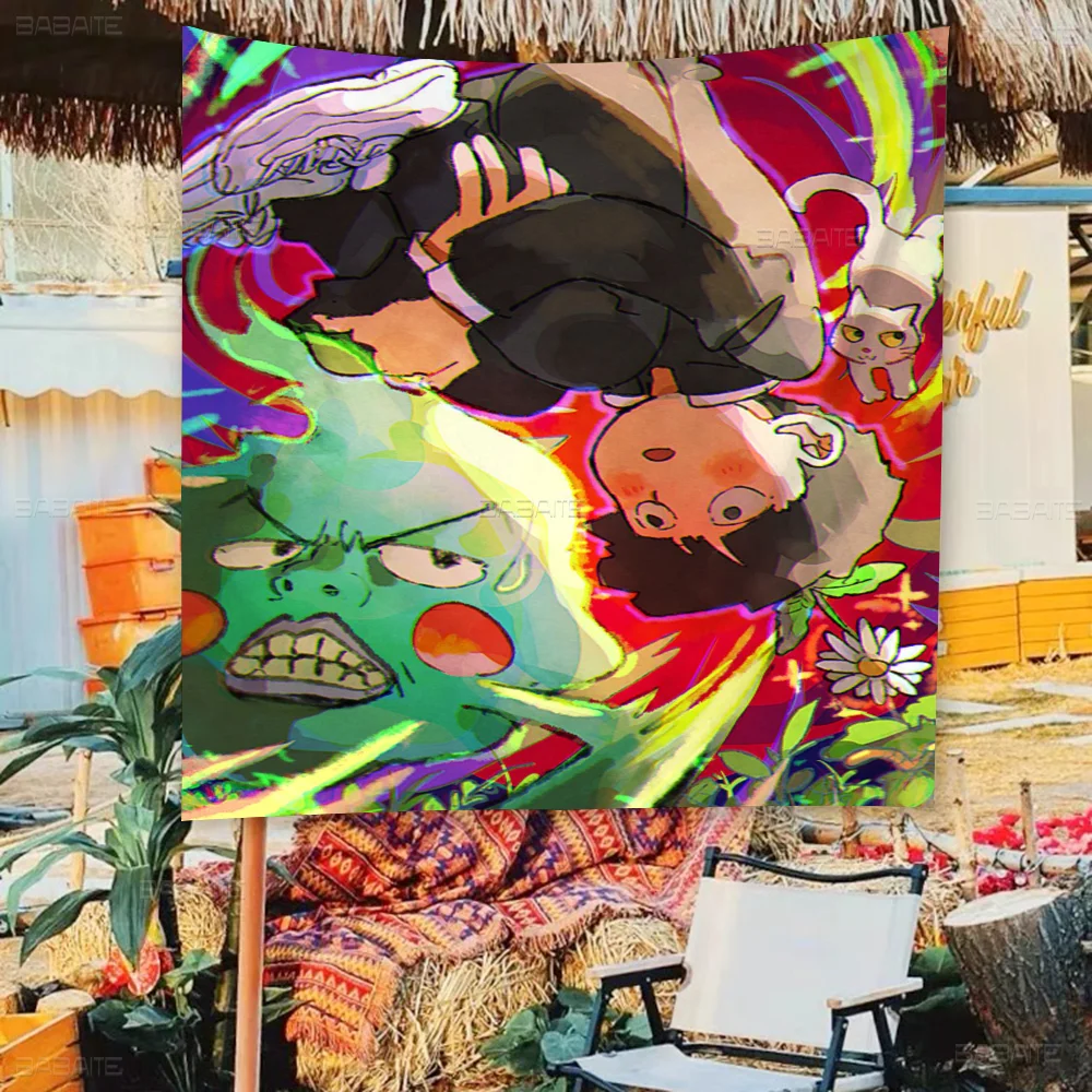 Красочный флаг Аниме Mob психоделический 100 настенный богемный баннер мандала