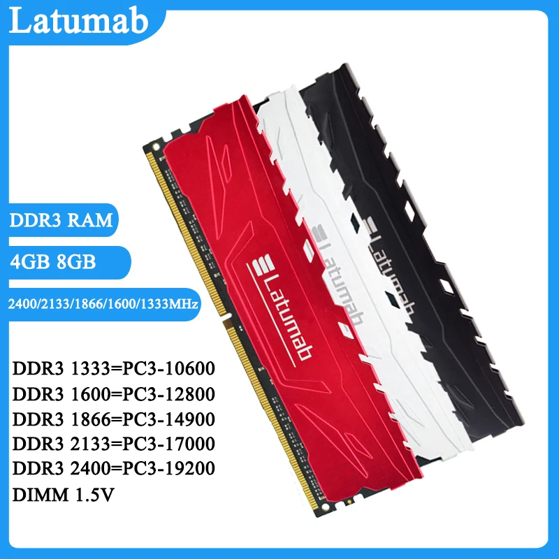 Оперативная память DDR3, 4 ГБ, 8 ГБ, 2400 МГц, 2133 МГц, 1600, 1333 МГц