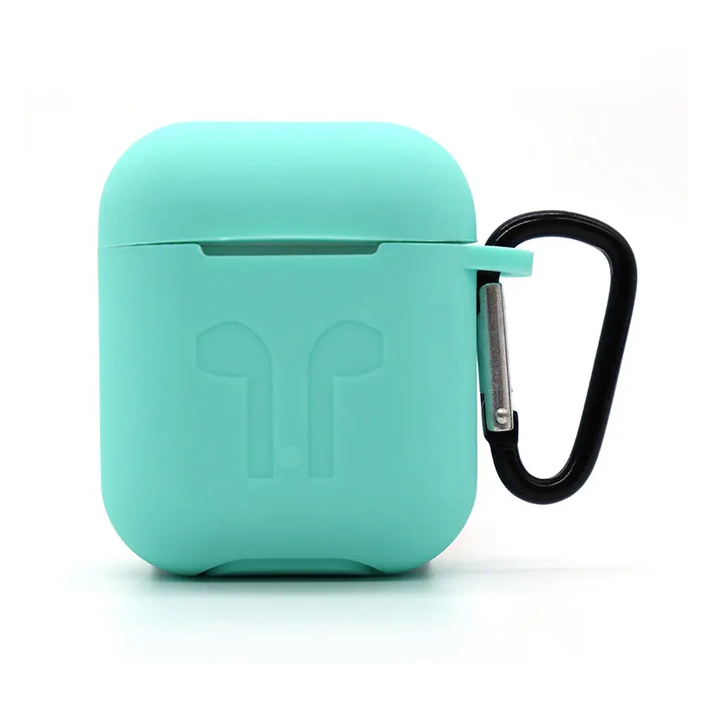

Waterproof Silicone Case Cover Protective Skin For Airpods Charging Case With Carabiner Keychain Belt Clip Protective Case