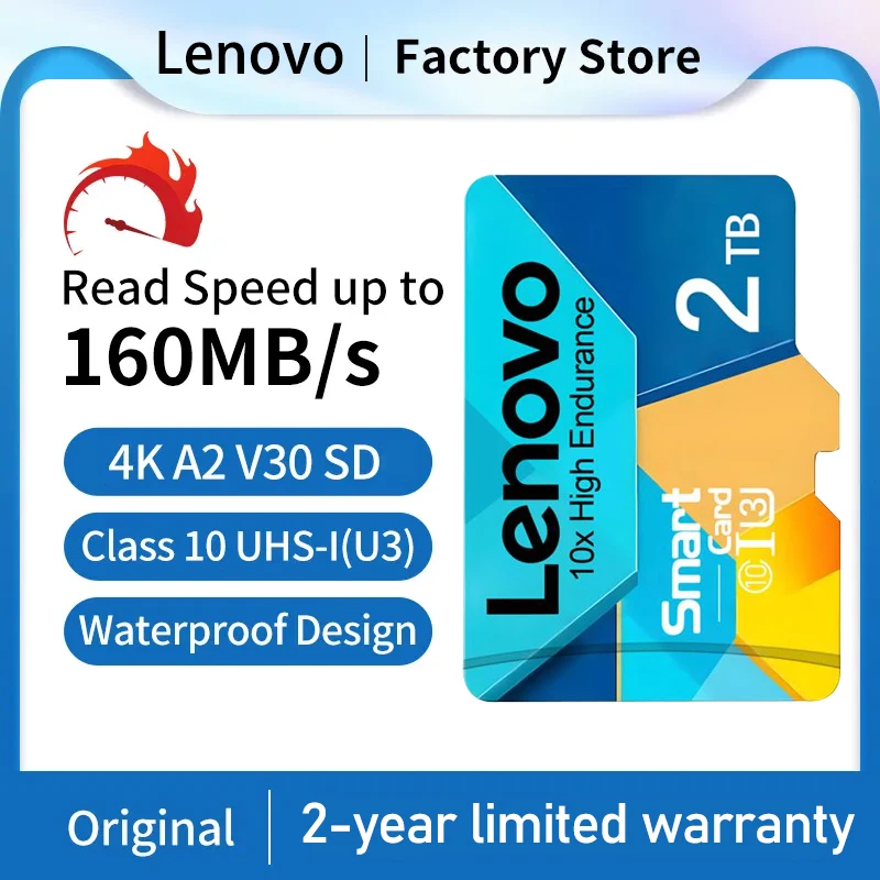 

Lenovo UHS-I Tarjeta Micro TF SD 2TB 1TB 512GB 256GB Class 10 Flash Memory Card 128GB Waterproof SD Card For Nintendo Switch