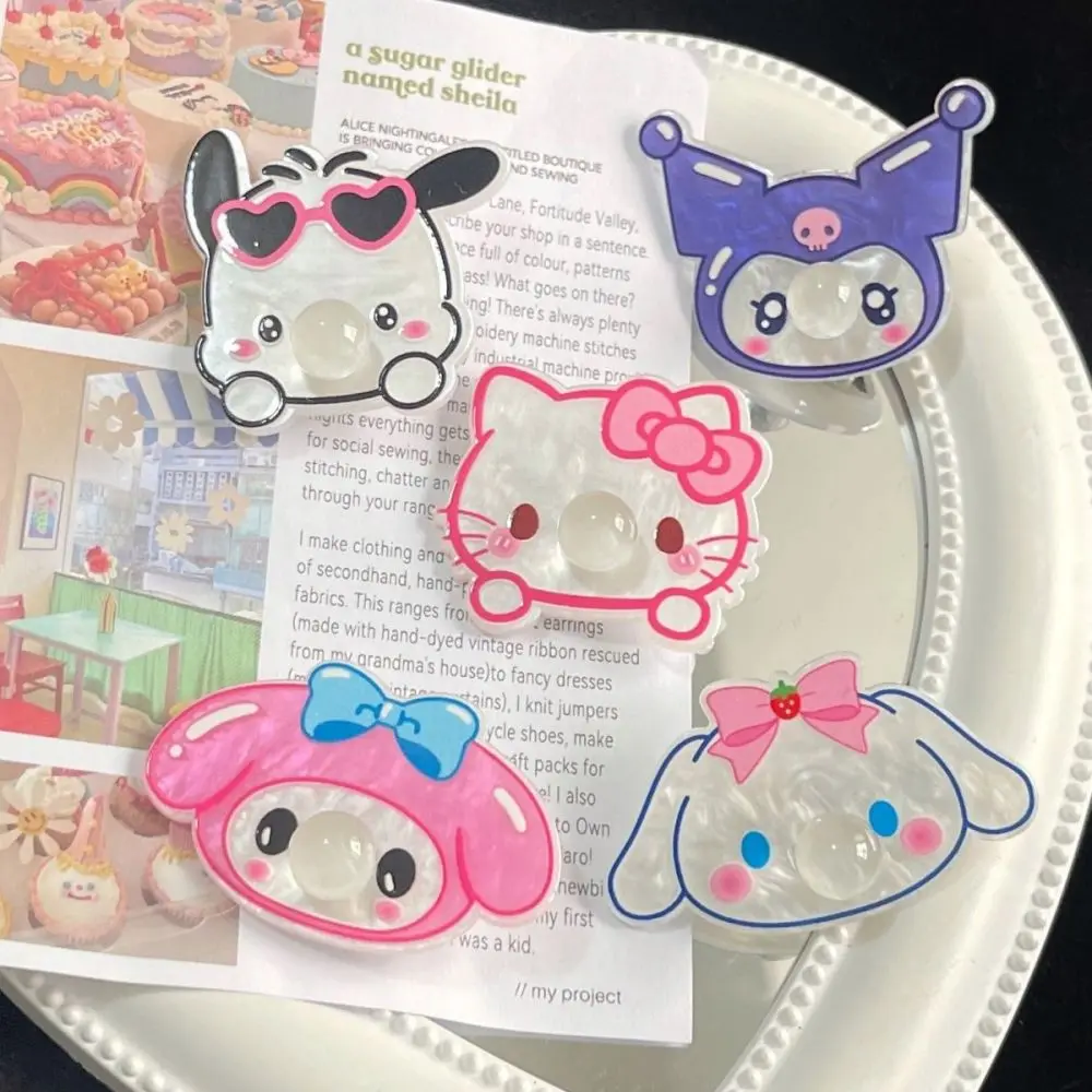 

Cute Bubble Kuromi Hello Kitty Hair Clip Kawaii KT Anime Cartoon Bang Clip Barrettes Kids Sanrio Fashion Bangs Hair Accessories