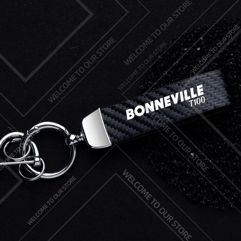 1 шт. брелок для мотоцикла Triumph Bonneville T120 T100 черный логотип виджет украшения металлический кожаный брелок из углеродного волокна