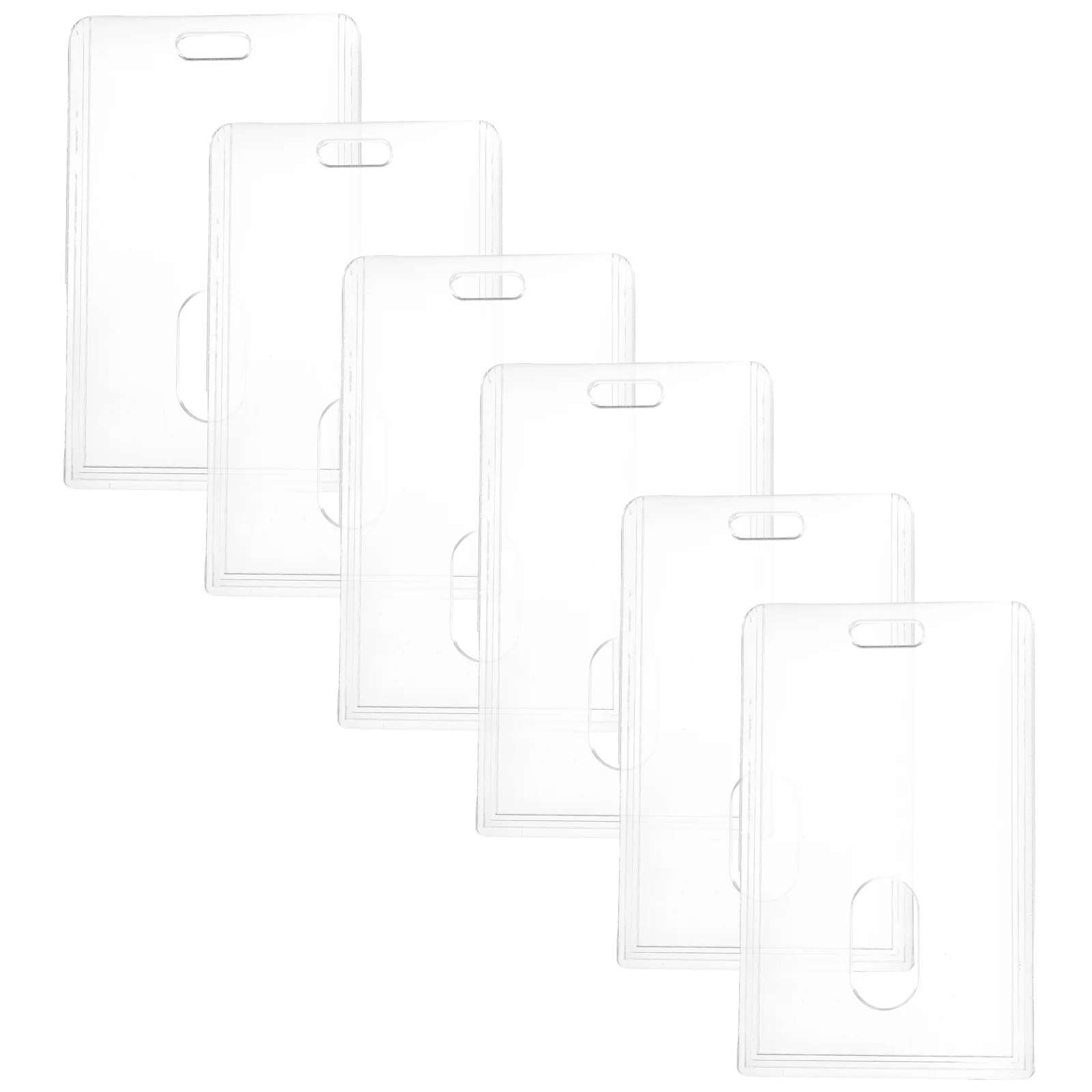 

6 шт., прозрачный держатель для значков с именем