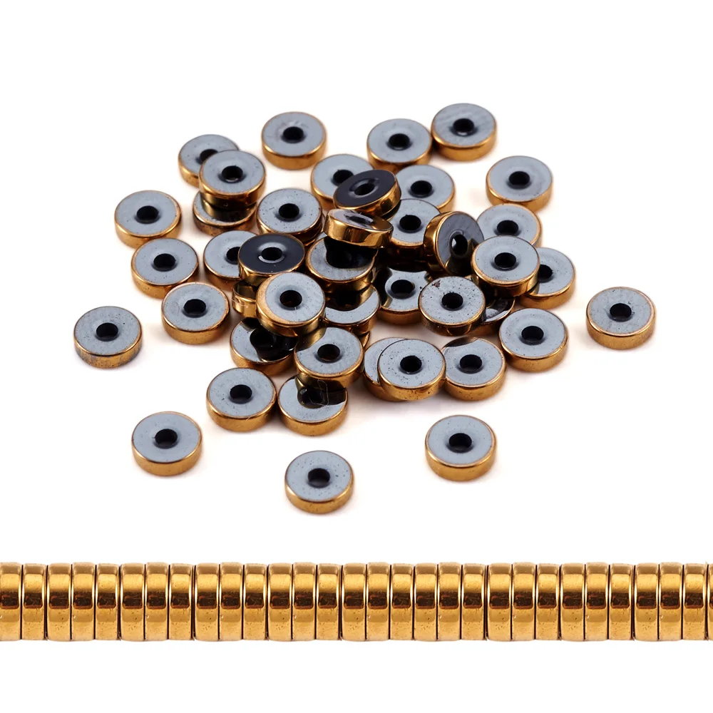 4x1 мм золотистые и Серебристые синтетические гематита бриллиантовые бусины