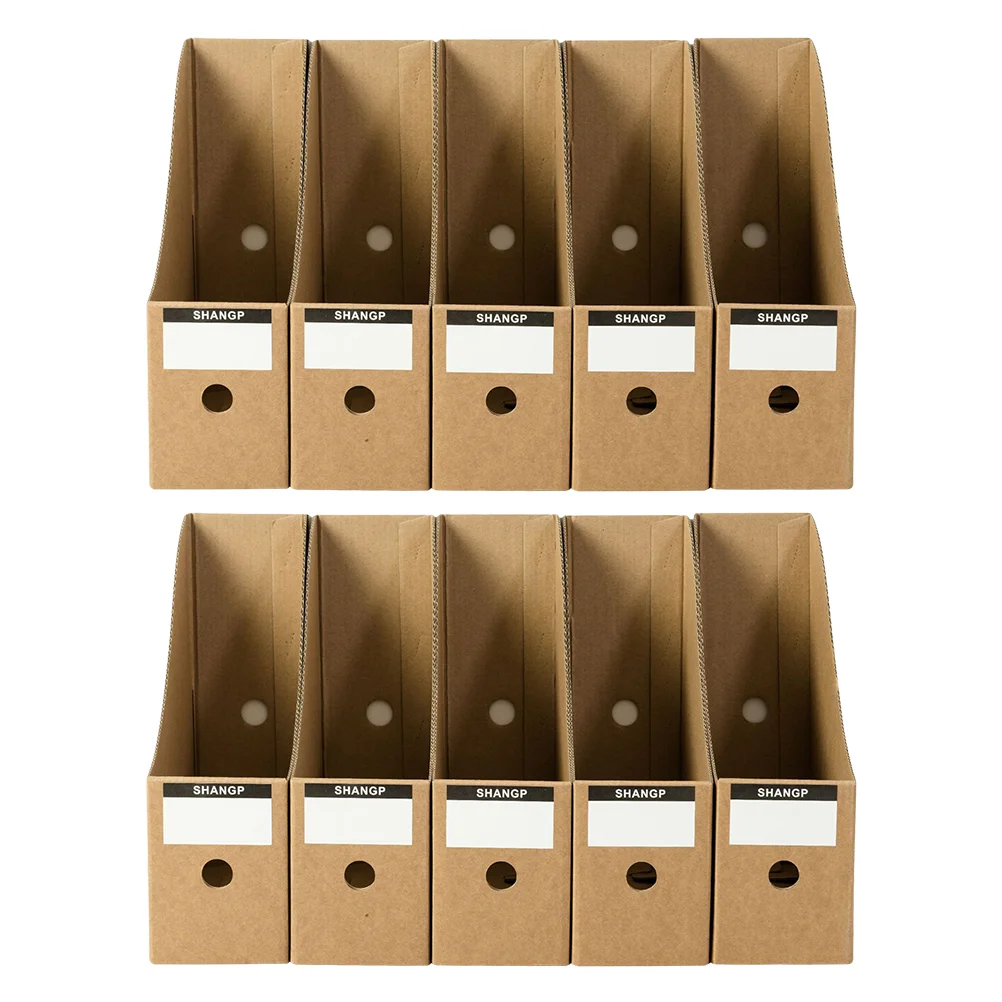 

Holder File Box Storage Magazine Desktop Organizer Document Notebook Cardboard Folder Desk Files Foldable Office Rack Boxes Case
