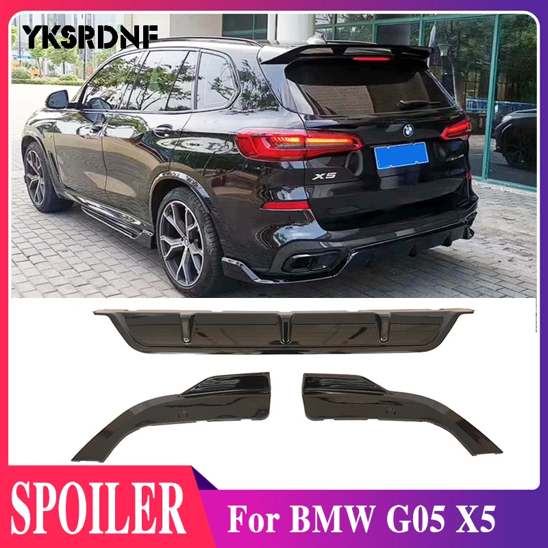 

Задний бампер, диффузор для BMW G05 X5 M Sport 2019-2020, глянцевый черный комплект нижней части автомобиля, фоторазветвитель, спойлер