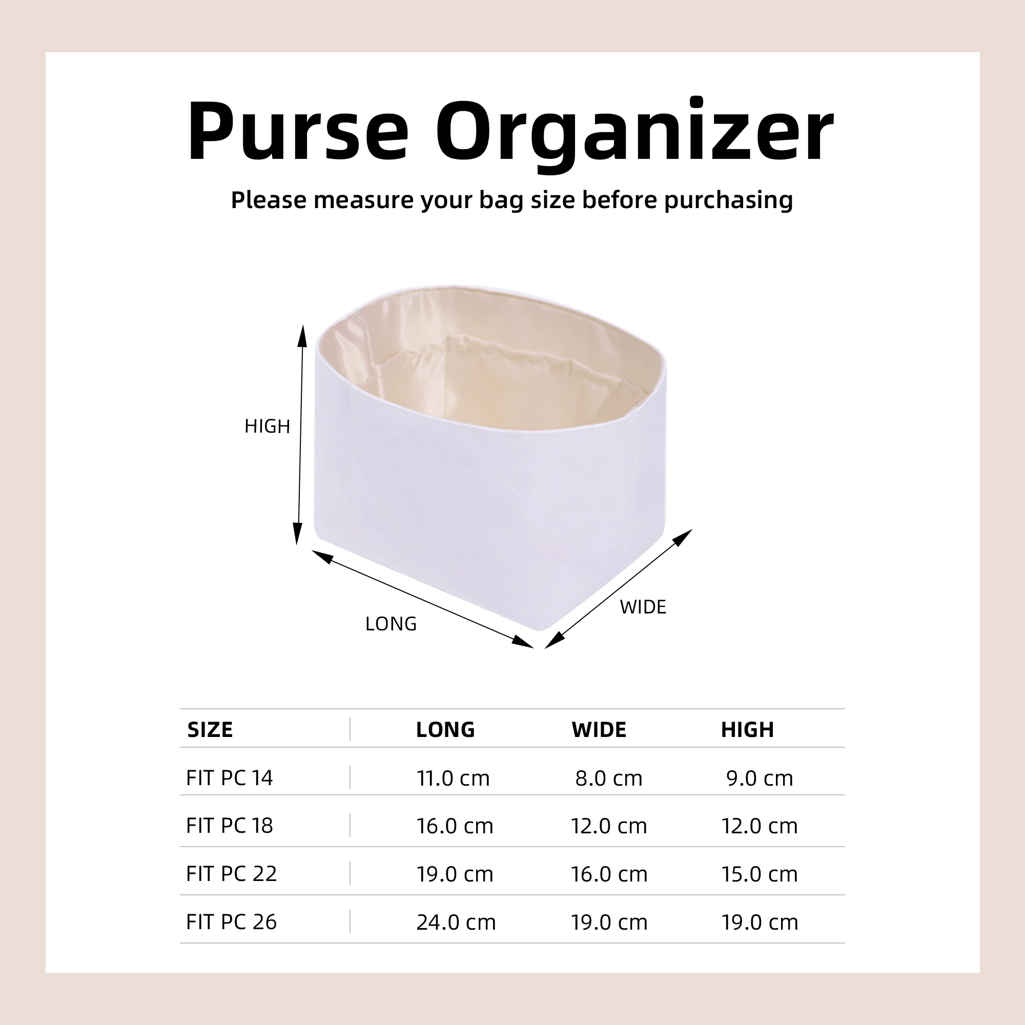 Легкая вставка-органайзер для кошелька DGAZ сумки Hermes Picotin сумка из шелка и