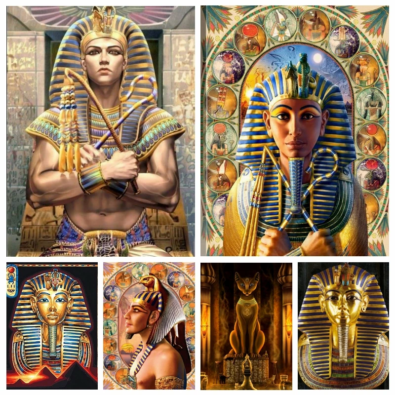 

Thutmose Egyptian Pharaoh Diamond Painting Rhinestone Picture Ancient Egypt King Embroidery Cross Stitch Wall Art Home Decor