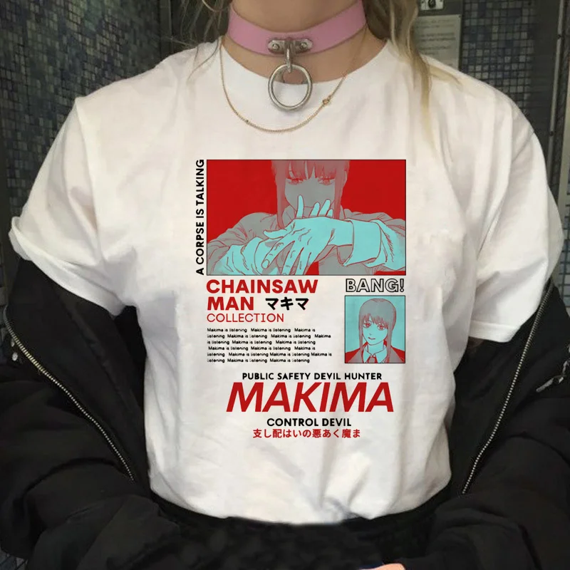 

chainsaw man summer top t shirt men aesthetic 2022 graphic grunge t shirt t-shirt streetwear graphic