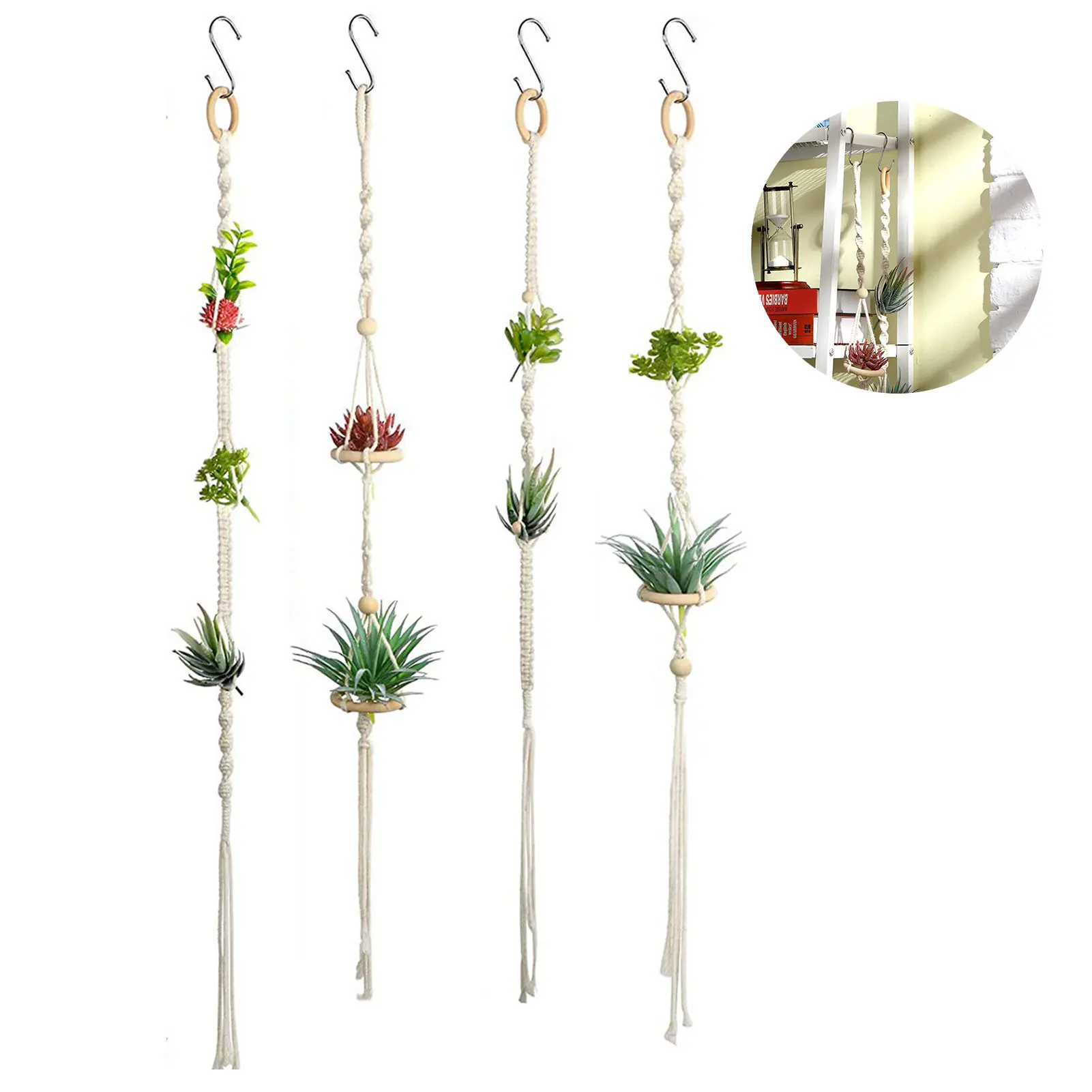 

4 шт., детский хлопковый крючок с кисточкой