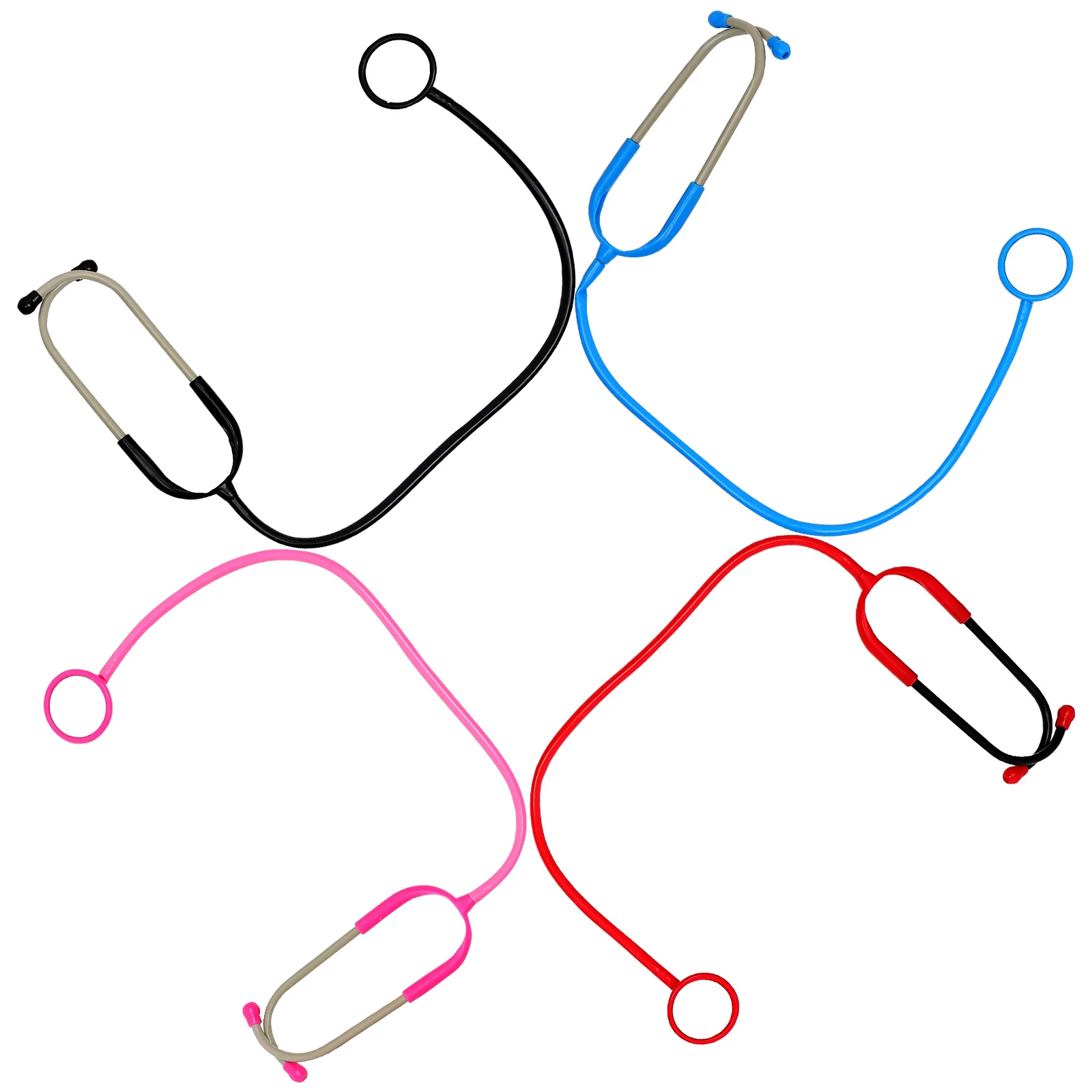 

4 шт., детский пластиковый стетоскоп