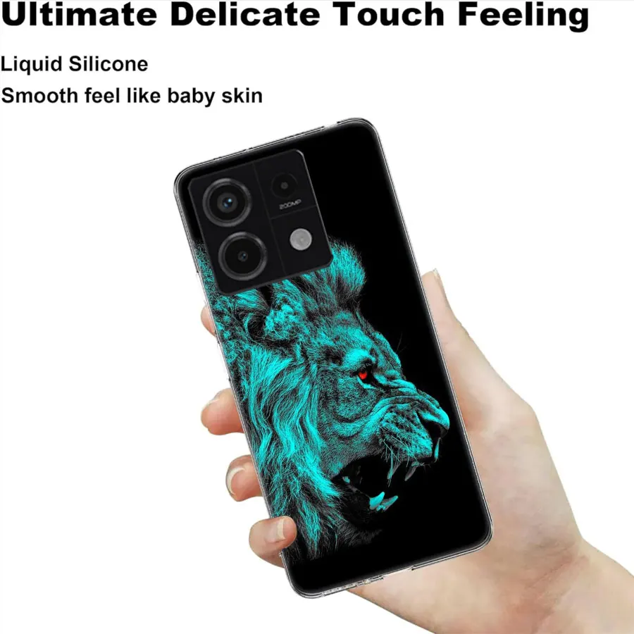 Фото Прозрачный чехол для телефона Lion Alpha Male Cub для Redmi Note 14+ Pro Plus 11 11S 11T 11E 10 Pro 10S 5G 9 9S 8 8T 7 Coque Capa Hard PC Cel №4