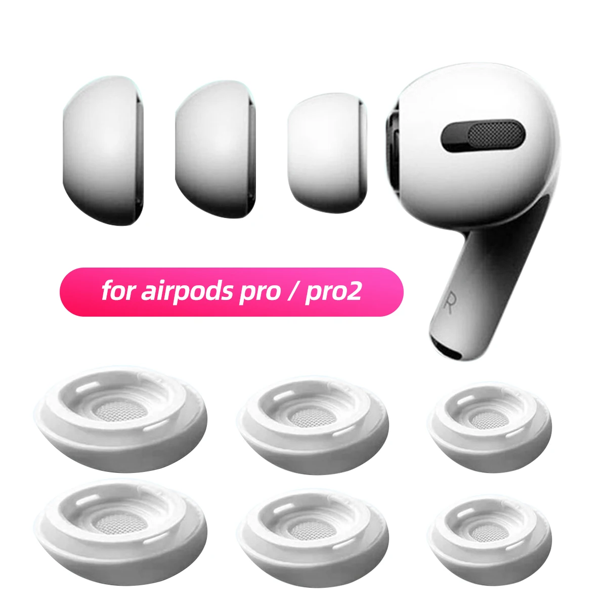 Силиконовые амбушюры ANKNDO для AirPods Pro2 (маленькие, средние ...