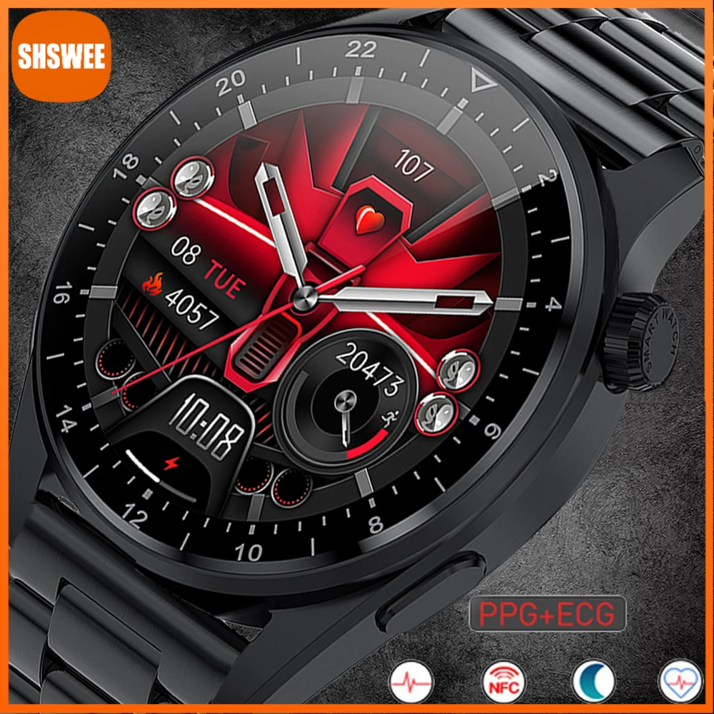 

NFC Smart Watch Men Custom Dial Call Bluetooth Call IP68 Blood Oxygen HD Full Screen Smartwatch for Xiaomi Huawei IOS Android