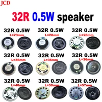 jcd 1pcs new ultra thin speaker 32 ohms 0 5 watt 32r 0 5w speaker diameter 23mm 28mm 36mm 40mm 50mm 57mm loudspeaker