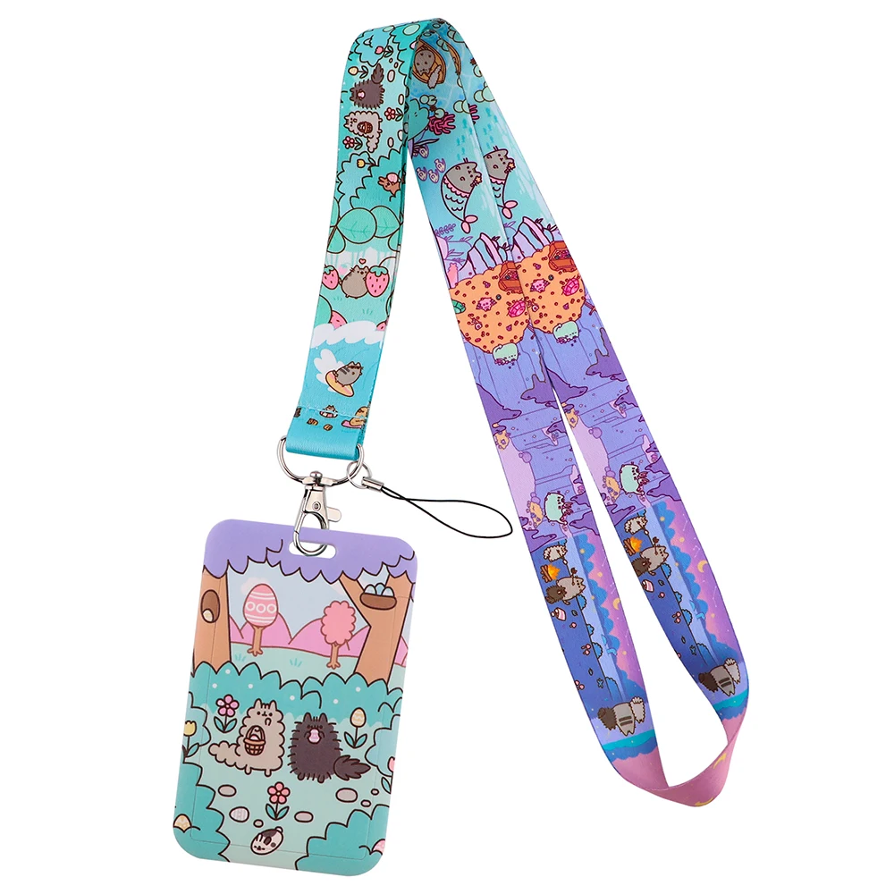 

Милый шейный ремешок для кошек ER1524, шнурок для ключей, идентификационных карт, ремешки для тренажерного зала, USB-держатель для значков, подвесной ремешок «сделай сам», шнурок для петли