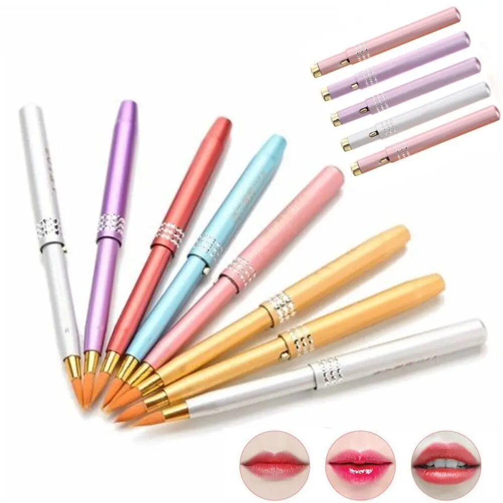 

New Synthetic Fibre Portable Lip Brush Retractable Makeup Brush Lip Gloss Applicator Brush Tool Retractable Lip Brush