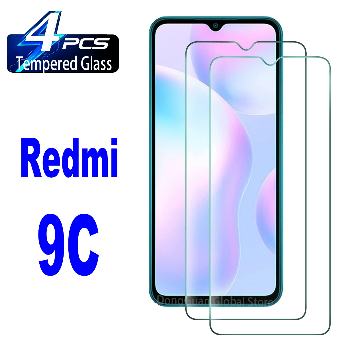 

2/4Pcs 9H Tempered Glass For Xiaomi Redmi 9C Screen Protector Glass Film