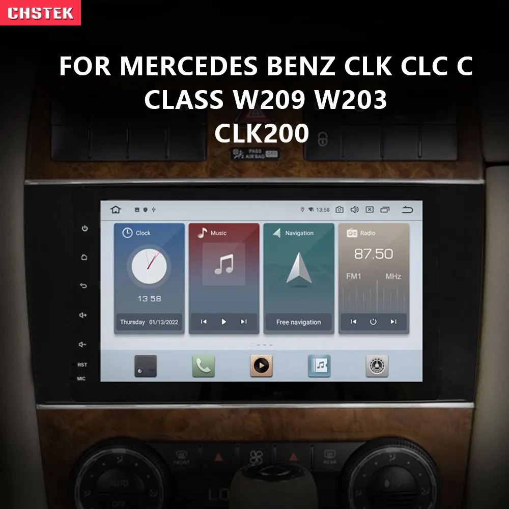 

8G+128G IPS 8"1280*720P Car Multimedia Android 11 For Mercedes Benz CLK CLC C Class W209 W203 CLK200 Carplay DSP Radio GPS WiFi