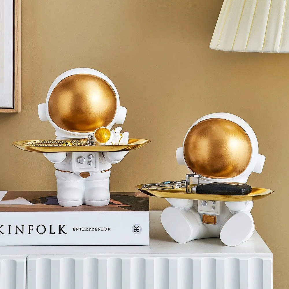 

Astronaut Storage Ornament Modern Home Decoration Creative Room Spaceman Piggy Bank Living Room Desktop Candy Key Storage Tray