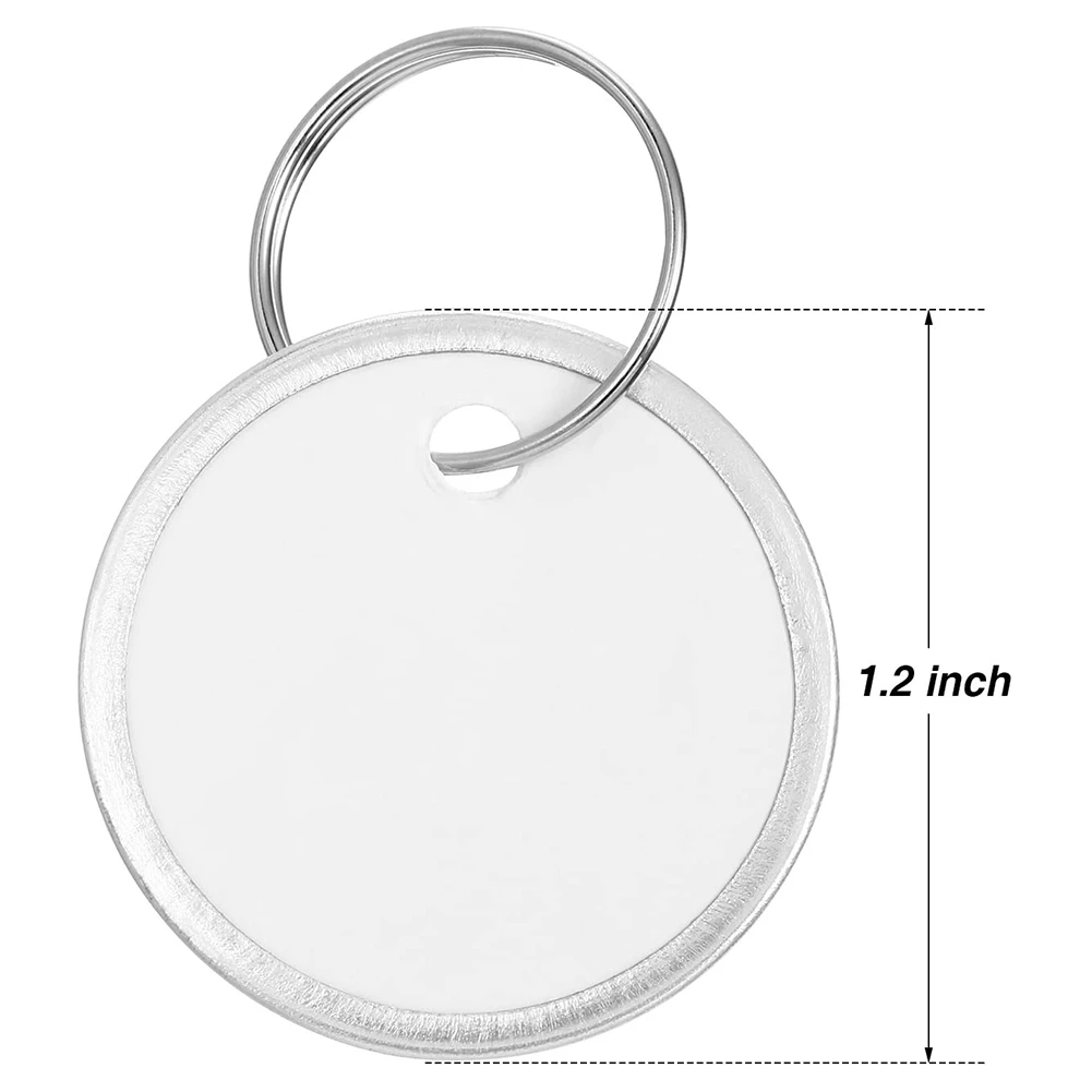

Metal Rim Tags Key Tags Round Paper Tags with Metal Rings for Car Keys and Door Keys (50Pcs)