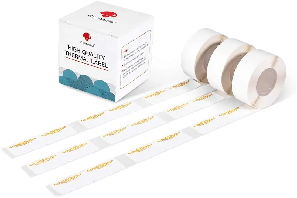 

Phomemo Thermal Pattern Label 3 Rolls 1 Set Label Sticker Self-adhesive for D30 Printer Commercial Use in Jewelry Pearls Stores