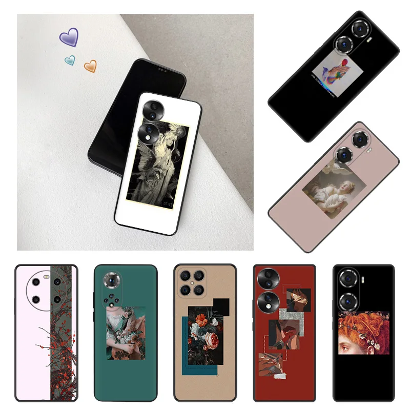 Черный чехол с защитой от падений для телефона Honor X9 X8 X7 X6 X40 X40i Play6T 6C 9A Magic4 70 60 50 30i 20