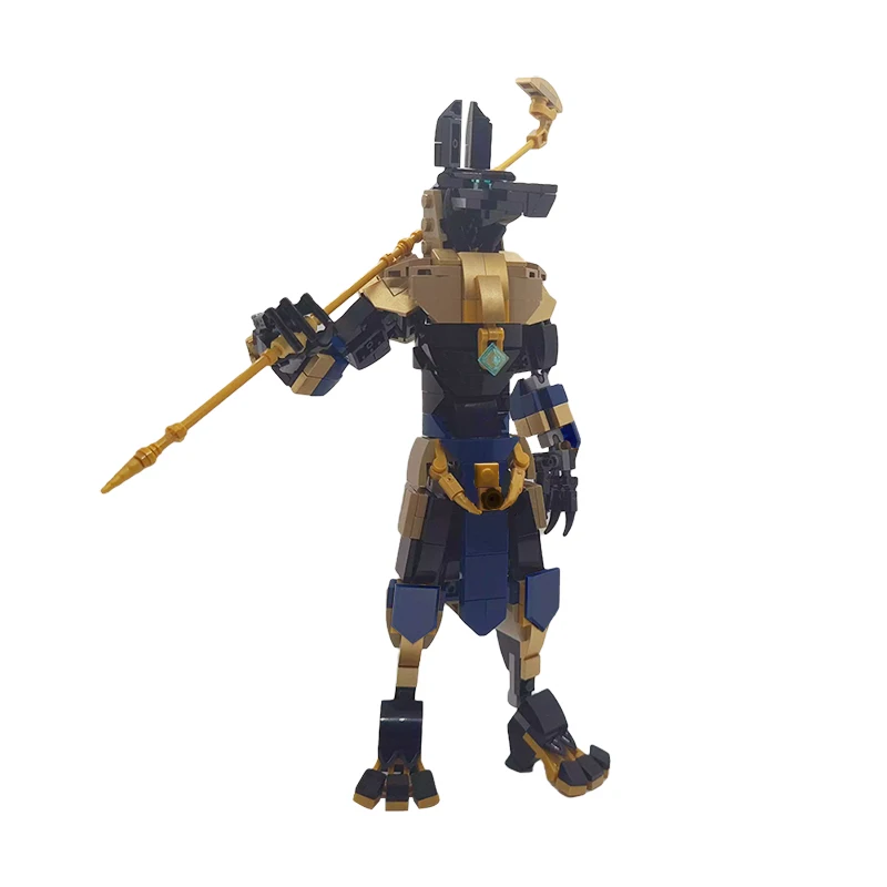 

Ancient Egyptian God Anpu Action Figure Building Block Kit Pyramid Underworld Pharaoh Guardian Death Dog Model Toy Kid Gift