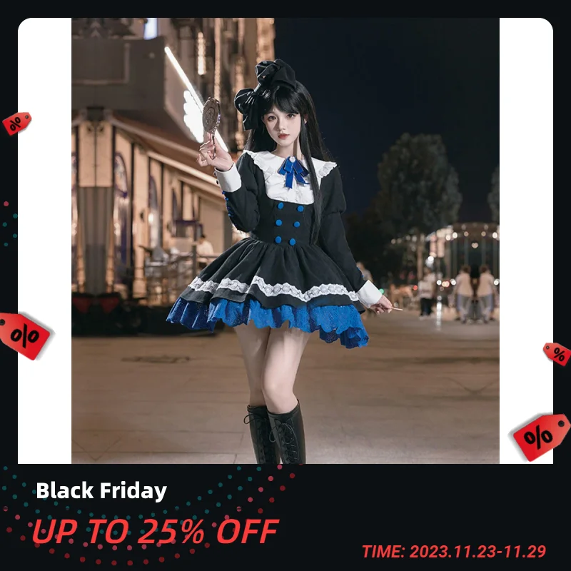 

Японская Милая зимняя женская с пуговицами и рукавами-фонариками на пуговицах