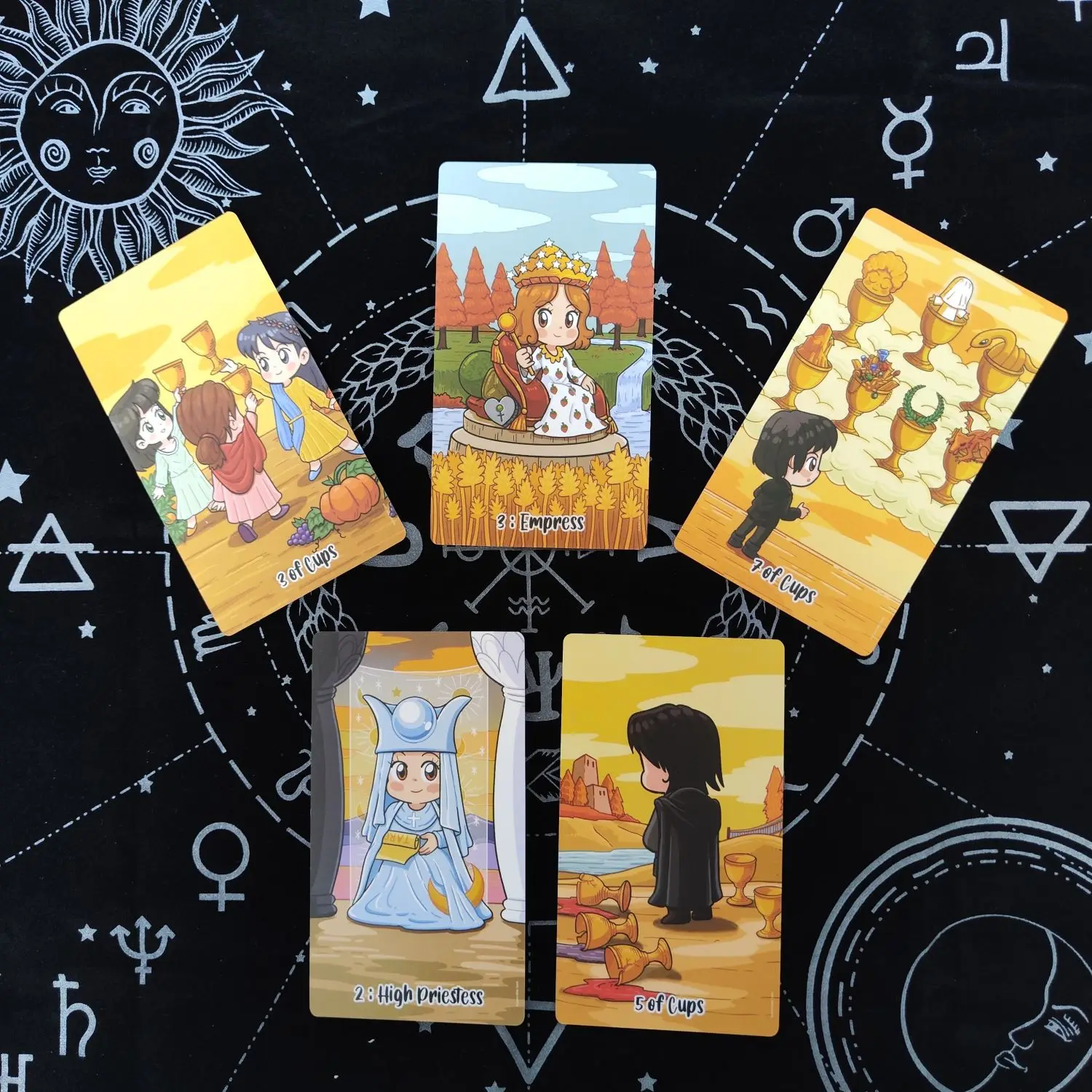 New 12x7cm Autumn Miss Tarot 79 Cards/Set With Guidebook Lovely Figures Pattern For Friends Gift Divination Future Board Games enlarge