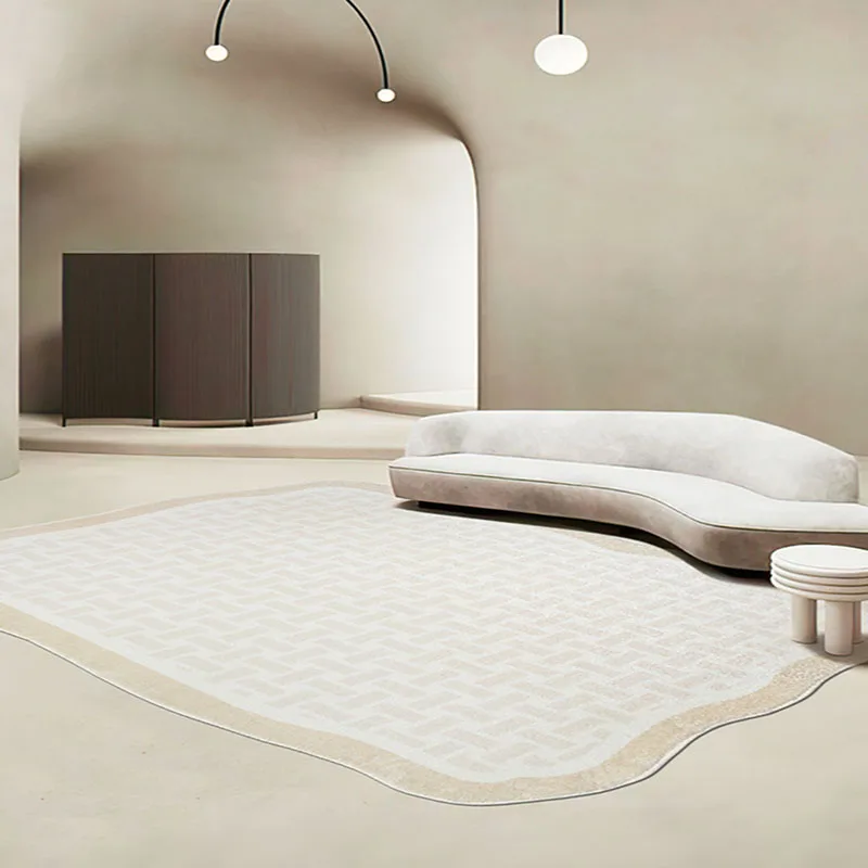 

Irregular Rectangular Large Area Living Room Carpet Home Decoration Soft Comfortable Hand-stitched Non-slip Bedroom Rug 양탄자 IG