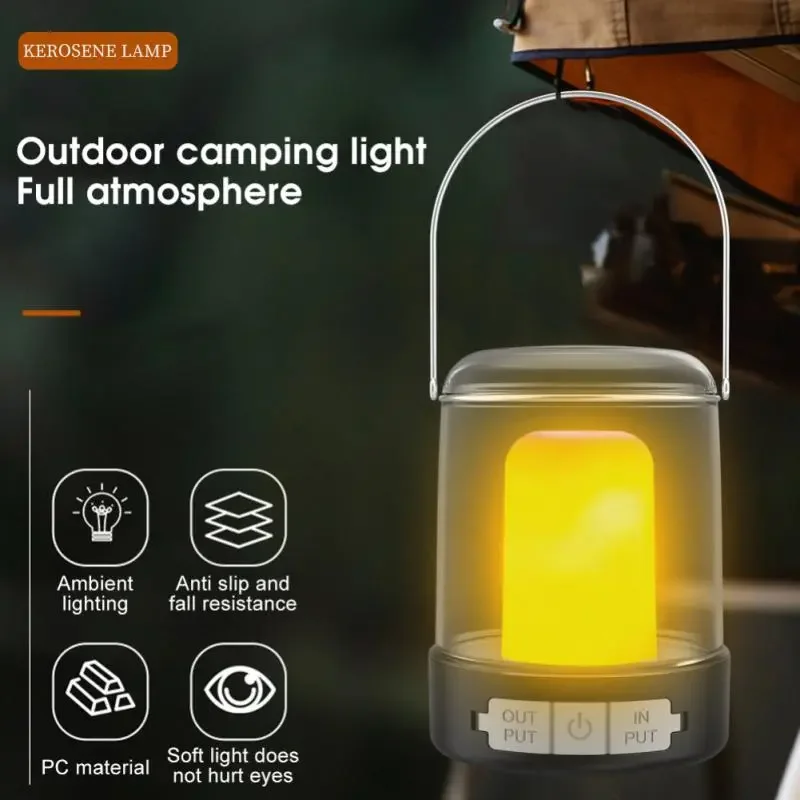 

Portable Retro Lantern Vintage Dimming Tent Lighting Decoration Waterproof Outdoor Garden Street Path Lawn Lamp 2022