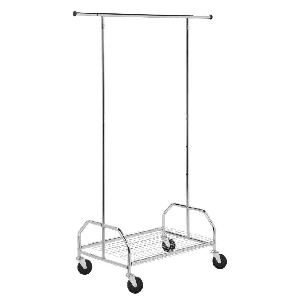 

Material Steel，Garment Rack with Bottom Shelf 59.30 X 21.00 X 66.73 Inches