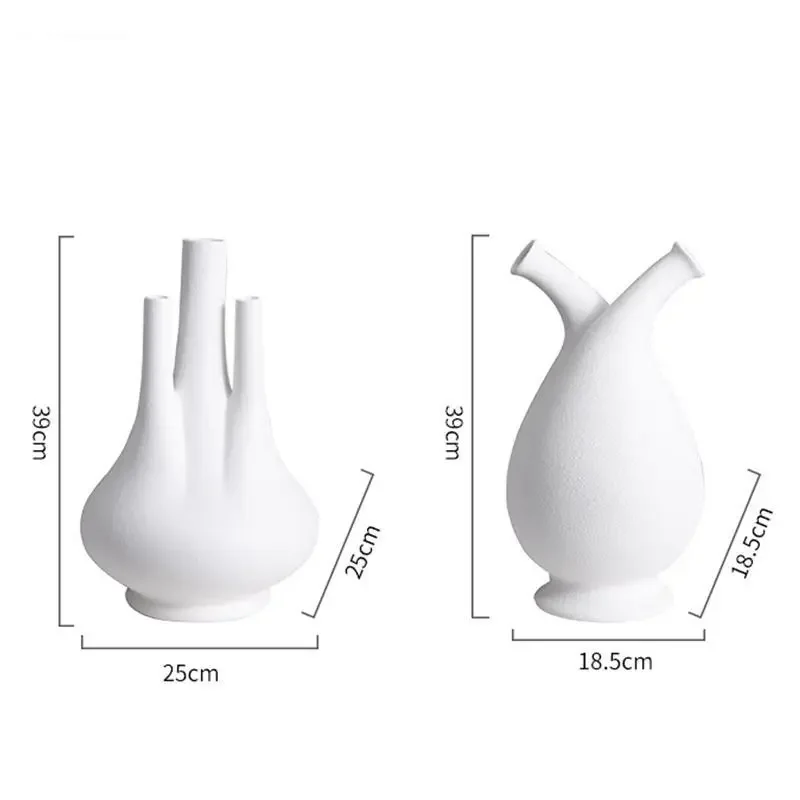 Ваза из керамики с креплением на трубу ручная работа