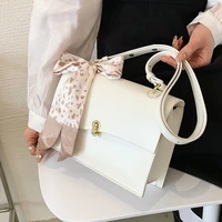 2022 new women s luxury designer brand square crossbody bags with scarves female black yellow hand shoulder bag
