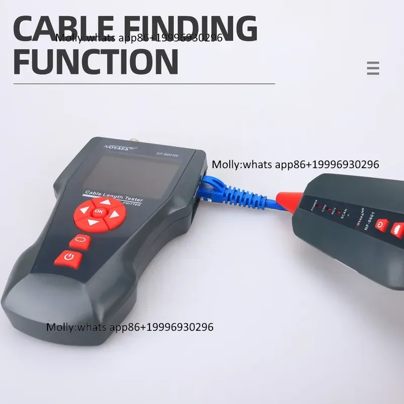 Фото Многофункциональный тестер сетевых кабелей NF-8601W (RJ45, RJ11, BNC, POE, PING) с функцией проверки перекрестных помех и трассировщиком проводки №3