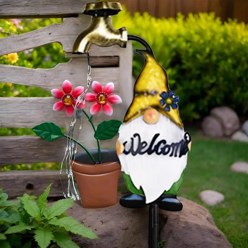 Солнечные фонари уличный кол солнечный садовый светильник гном