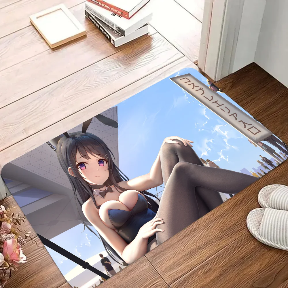 Фото Сексуальная Девушка S Seishun Buta Yaro Напольный Коврик 40x60 См Резиновый Противоскользящий Впитывающий Коврик Для Ванной К... №2