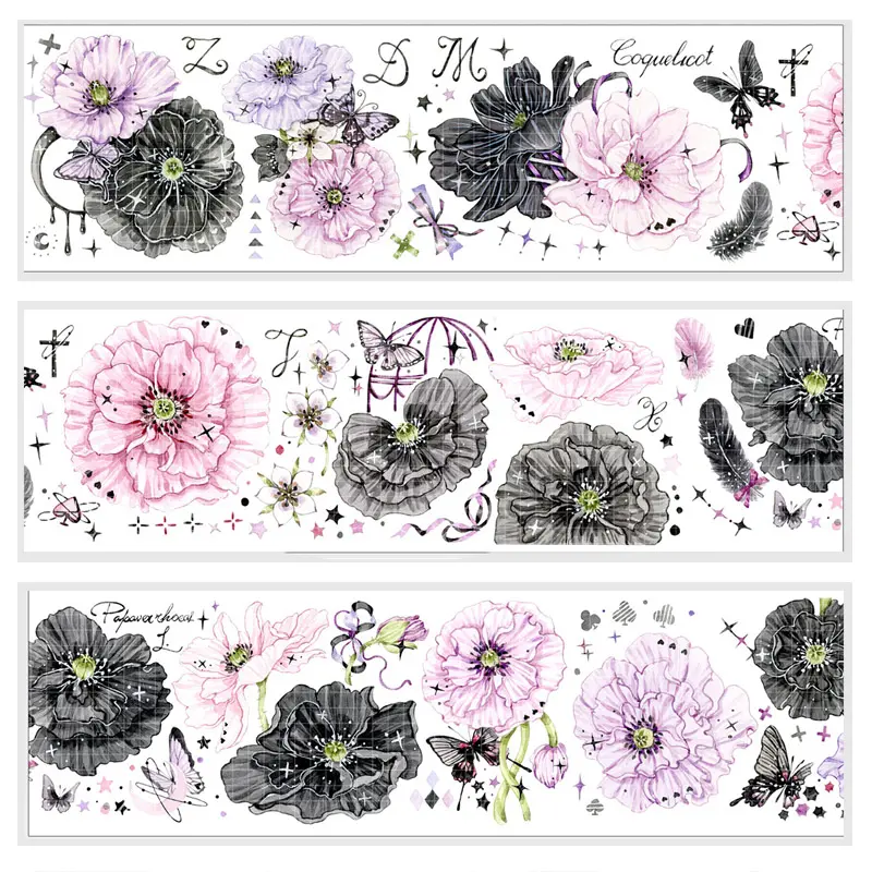 

1 петля Серебряная Лилия Лотос блестящий цветок ПЭТ лента