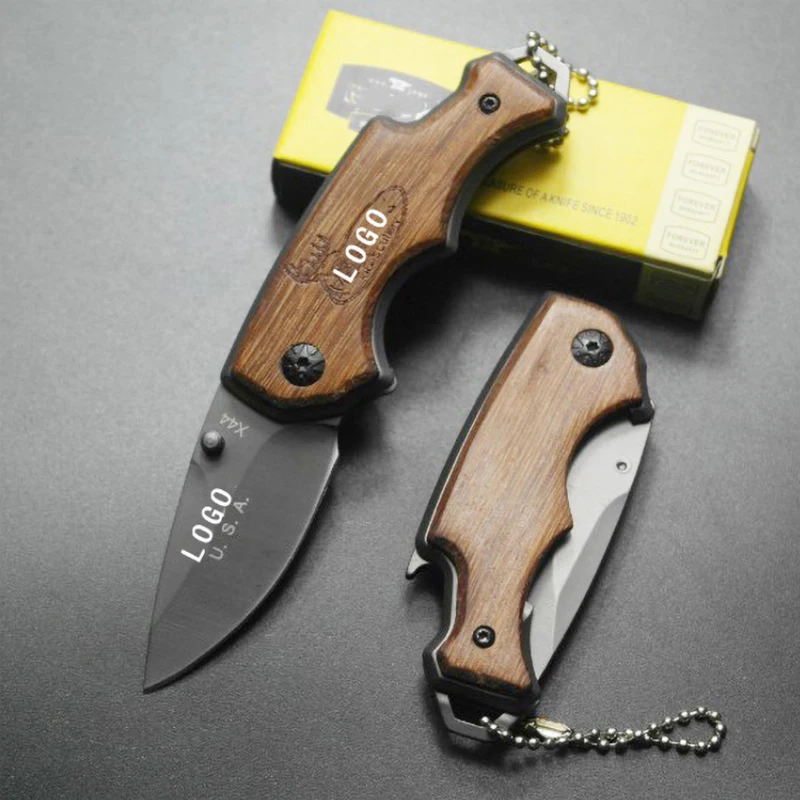 

Mini Knives 57HRC Folding Tactical Knife Steel Wood Combat Portable Pocket Titanium Knives Utility Survival Hunting Rescue Tools