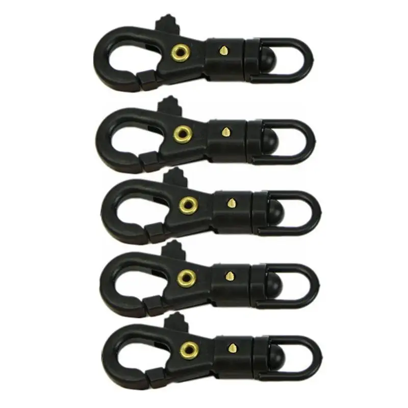 

5 Pcs Survival Carabiner Rotatable Buckle Quickdraw Edc Chain Tool V5o9