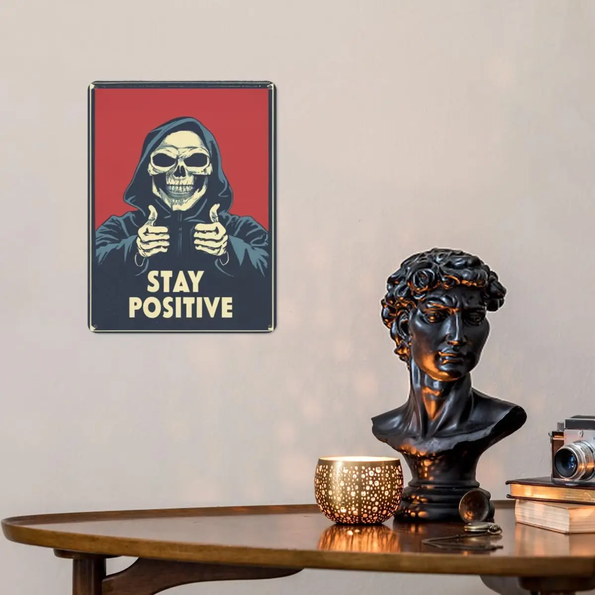 Vntge Skull Quote Tn Sgn - Retro Sty Postve Metl Wll rt для дома спальни кафе Brs Pubs Club Ktchen Grge Decorto