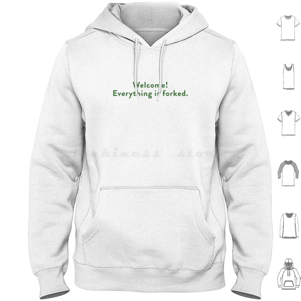 

Welcome! Everything Is Forked. ( Gr ) Hoodie cotton Long Sleeve The Good Place Tv Show Eleanor Shellstrop Chidi Anagonye