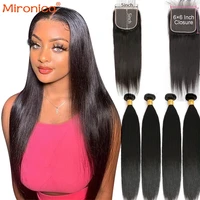 bone straight 5x5 6x6 hd transparent lace closure brazilian human hair bundles with closure and 3 4 bundles weave remy extension