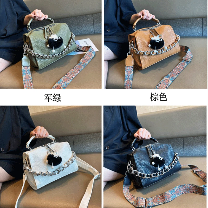 Fashion Hand Bag Women Chain Soft Leather Boston Shoulder Bag Women Large Capacity Office Bolsas de mujer Top Handle Handbag