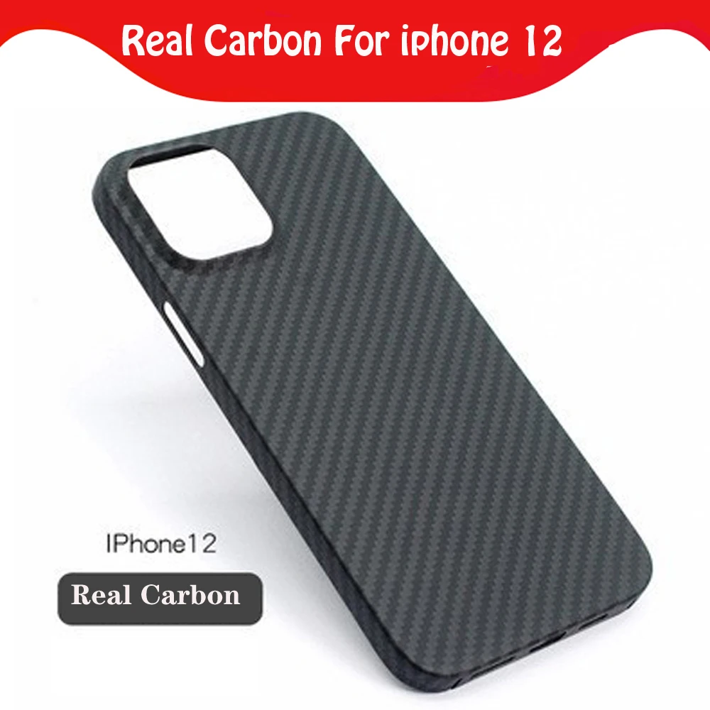 

Original Kevlar Case For iphone 12 Case Real Carbon Fiber Case Karbon Protective Cases Cover For iphone 12